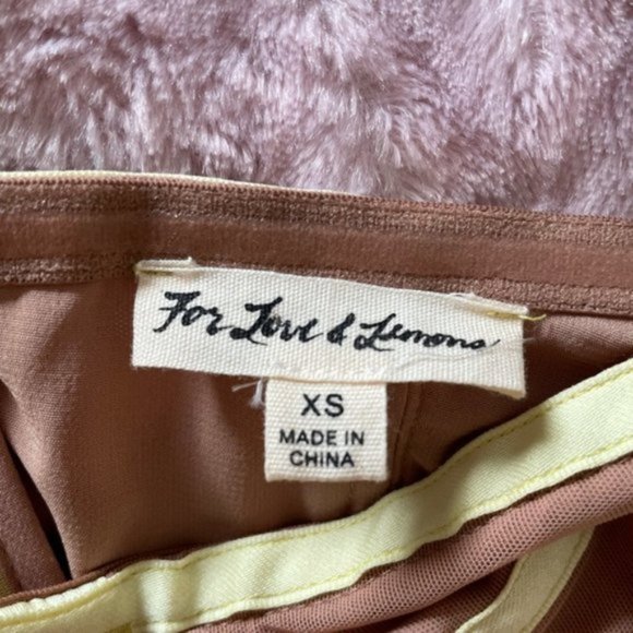 NWT For Love & Lemons Tati Lace Dress with Contrast Exposed Bodice Size XS - Picture 11 of 15